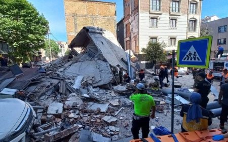 Küçükçekmece'de Kentsel Dönüşüme Direnen Bina Çöktü 1 Ölü, 8 Yaralı